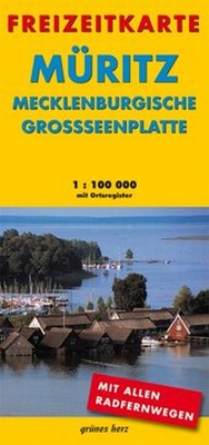 Abbildung von: Freizeitkarte Müritz - Mecklenburgische Großseenplatte - grünes herz