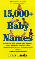 Cover: 15, 000 Baby Names - Simon & Schuster