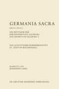 Cover: Das Augustinerchorherrenstift St. Zeno in Reichenhall. Die Bist&uuml;mer der Kirchenprovinz Salzburg. Das Bistum Salzburg 2 - De Gruyter Akademie Forschung