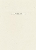 Cover: One Morning- - Wave Books
