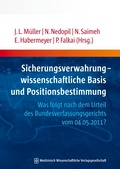 Bild: Sicherungsverwahrung - wissenschaftliche Basis und Positionsbestimmung - MWV Medizinisch Wissenschaftliche Verlagsgesellschaft