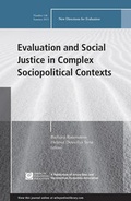 Cover: Evaluation and Social Justice in Complex Sociopolitical Contexts - Jossey-Bass