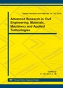 Cover: Advanced Research in Civil Engineering, Materials, Machinery and Applied Technologies - Trans Tech Publications Ltd