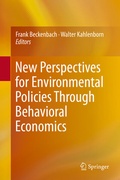 Cover: New Perspectives for Environmental Policies Through Behavioral Economics - Springer