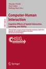 Cover: Computer-Human Interaction. Cognitive Effects of Spatial Interaction, Learning, and Ability - Springer