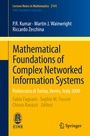 Cover: Mathematical Foundations of Complex Networked Information Systems - Springer