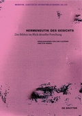 Cover: Hermeneutik des Gesichts - De Gruyter