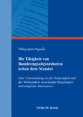 Cover: Die T&auml;tigkeit von Bundestagsabgeordneten neben dem Mandat - Kovac, Dr. Verlag