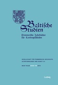 Cover: Baltische Studien, Pommersche Jahrb&uuml;cher f&uuml;r Landesgeschichte. Band 100 NF - Verlag Ludwig