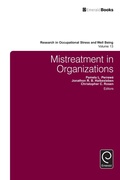 Cover: Mistreatment in Organizations - Emerald Group Publishing Limited