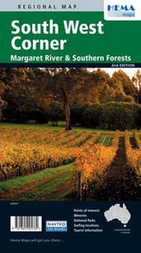 Abbildung von: South West Corner NP r/v hema Margaret River/South. Forests - Hema Maps Pty.Ltd