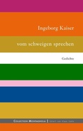 Cover: vom schweigen sprechen - BoD - Books on Demand