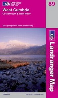 Abbildung von: West Cumbria, Cockermouth and Wast Water - Ordnance Survey