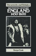 Cover: Sixteenth-century England, 1450-1600 - Palgrave Macmillan