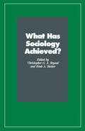 Cover: What Has Sociology Achieved? - Palgrave Macmillan