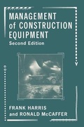 Cover: Management of Construction Equipment - Palgrave Macmillan