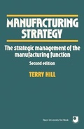 Cover: Manufacturing Strategy - Palgrave Macmillan