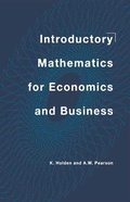 Cover: Introductory Mathematics for Economics and Business - Palgrave Macmillan