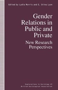 Cover: Gender Relations in Public and Private - Palgrave Macmillan