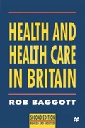 Cover: Health and Health Care in Britain - Palgrave Macmillan