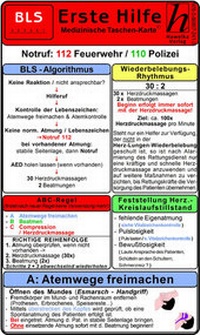 Abbildung von: Erste Hilfe - BLS - Medizinische Taschen-Karte - Hawelka, Uwe