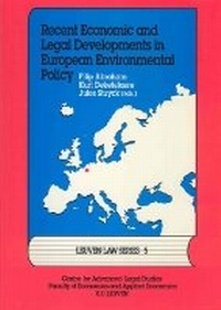Bild: Recent Economic and Legal Developments in European Environmental Policy - Leuven University Press