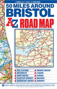 Abbildung von: 50 Miles Around Bristol Road Map - Geographers' A-Z Map Co Ltd