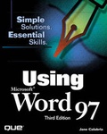 Cover: Using Microsoft Word 97 - Que