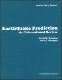 Enlarge image Cover: Earthquake Prediction - American Geophysical Union