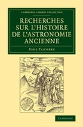 Cover: Recherches sur l'histoire de l'astronomie ancienne - Cambridge University Press