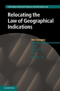 Cover: Relocating the Law of Geographical Indications - Cambridge University Press