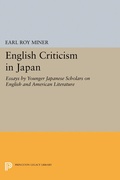 Cover: English Criticism in Japan - Princeton University Press