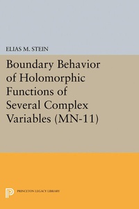 Abbildung von: Boundary Behavior of Holomorphic Functions of Several Complex Variables - Princeton University Press