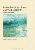 Cover: Bloomsbury's Tax Rates and Tables 2015/16: Finance Act Edition - Bloomsbury Professional