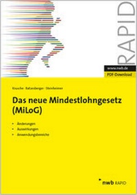 Abbildung von: Das neue Mindestlohngesetz (MiLoG) - NWB