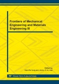 Cover: Frontiers of Mechanical Engineering and Materials Engineering III - Trans Tech Publications Ltd