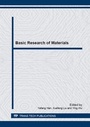 Cover: Basic Research of Materials - Trans Tech Publications Ltd