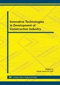 Cover: Innovative Technologies in Development of Construction Industry - Trans Tech Publications Ltd