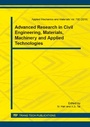Cover: Advanced Research in Civil Engineering, Materials, Machinery and Applied Technologies - Trans Tech Publications Ltd