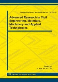 Enlarge image Cover: Advanced Research in Civil Engineering, Materials, Machinery and Applied Technologies - Trans Tech Publications Ltd