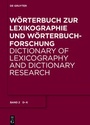 Cover: Wörterbuch zur Lexikographie und Wörterbuchforschung / D - H - De Gruyter