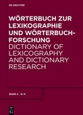 Cover: W&ouml;rterbuch zur Lexikographie und W&ouml;rterbuchforschung / D - H - De Gruyter