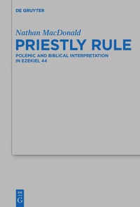 Enlarge image Cover: Priestly Rule - De Gruyter