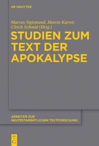 Abbildung von: Studien zum Text der Apokalypse - De Gruyter