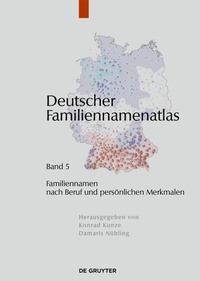 Abbildung von: Familiennamen nach Beruf und persönlichen Merkmalen - De Gruyter