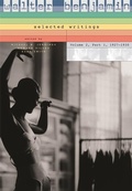 Cover: Walter Benjamin: Selected Writings: 2 - The Belknap Press