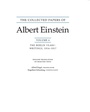 Cover: The Collected Papers of Albert Einstein, Volume 6 (English) - Princeton University Press