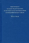 Cover: First Supplement to James E. Walsh's Catalogue of the Fifteenth-Century Printed Books in the Harvard University Library - Houghton Library of the Harvard College Library