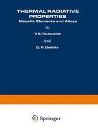 Enlarge image Cover: Thermal Radiative Properties - Springer