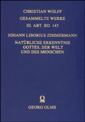 Cover: Nat&uuml;rliche Erkentnis Gottes, der Welt und des Menschen - Georg Olms Verlag